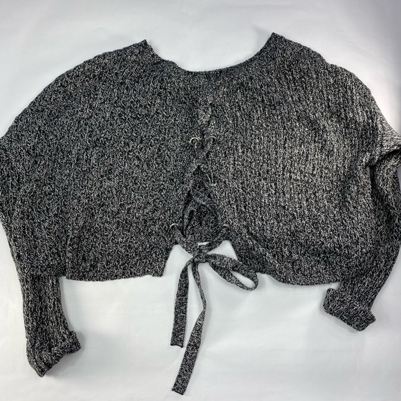 Hollister│Cropped Knit Sweater│Grey│Women’s M - Picture 2 of 4
